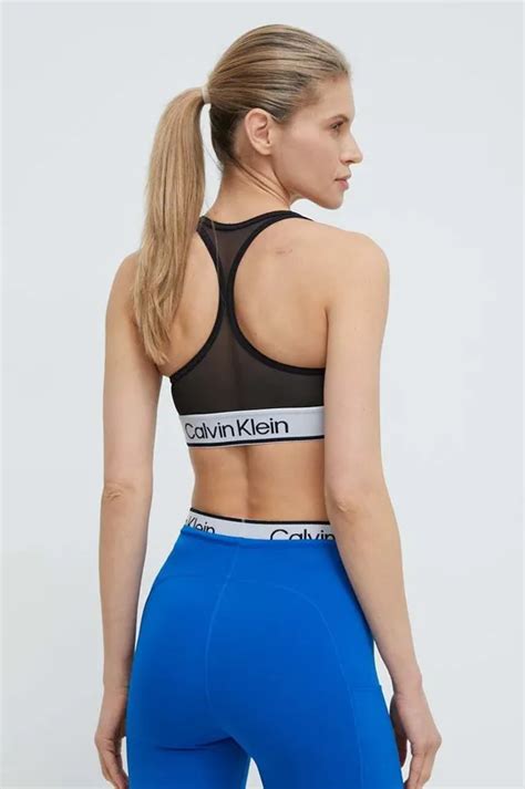 Calvin Klein Performance Biustonosz Sportowy Kolor Czarny