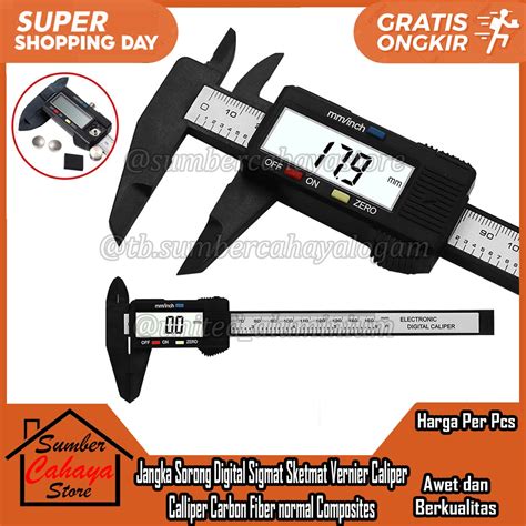 Jual Jangka Sorong Digital Sigmat Sketmat Vernier Caliper Calliper