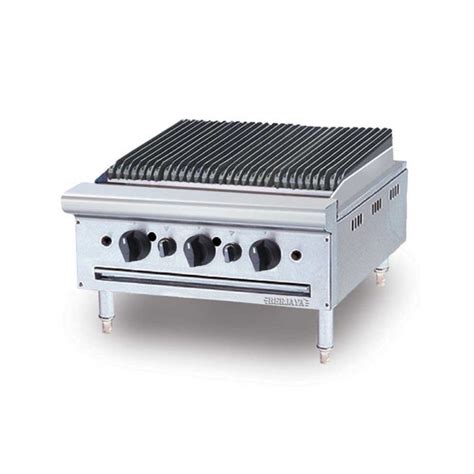 Berjaya Stainless Steel Gas Griddle Half Ribbed GG2BHR 17 Multi