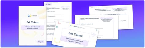 Exit Tickets Grade 4 Operations And Algebraic Thinking