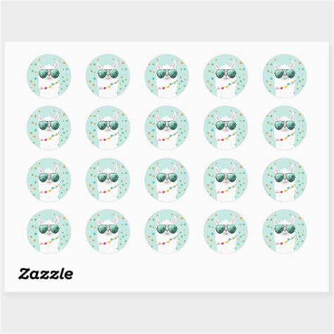 Llama Rama Sticker Cupcake Topper Fiesta Alpaca Zazzle