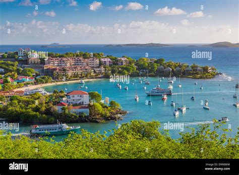 Town Of Cruz Bay On The Caribbean Island Of St John In The Us Virgin