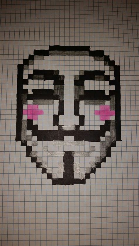 Anonimatus Pixel Art Dibujos En Cuadricula Arte Pixel Dibujos Pixelados