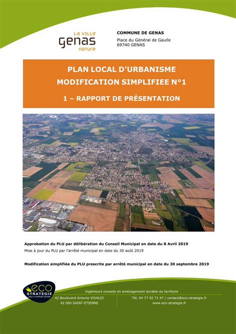 Pdf Plan Local Durbanisme Modification Simplifiee N De Porter La