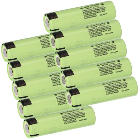 10x 18650 Akku Panasonic Li Ion 3 6V 2900mAh NCR PF