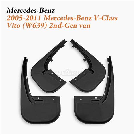 Van Car Mudguards For 2005 2011 Mercedes Benz V Class Vito W639 Autobridge™ Vehicle Parts Supply