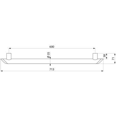 Delabie Barre D Appui Be Line L Aluminium Noir Mat R F