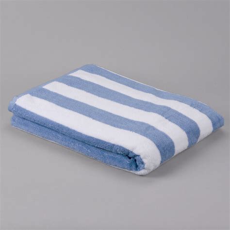 Oxford 35 X 70 Blue Stripes 100 Cotton Cabana Pool Towel 20 Lb 12