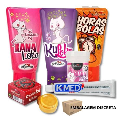 Kit Sensações Lubrificantes Hot Flowers 6 Produtos Parcelamento sem juros