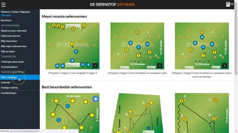 Het Printen Van Een Training TrainingsPlanner De Oefenstof Database