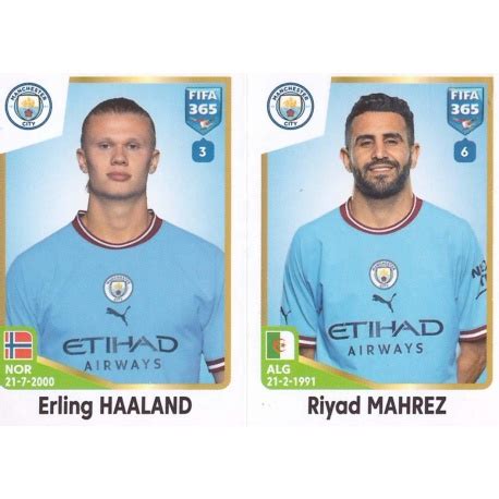 Venta Cromo De Erling Haaland Riyad Mahrez Manchester City Panini