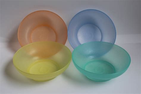 Tupperware Plastic Bowls Multi Color Cereal Bowls 1970s Etsy