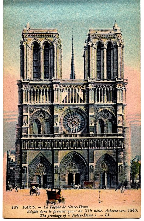 Vintage Paris Travel Postcard - Notre-Dame - The Graphics Fairy