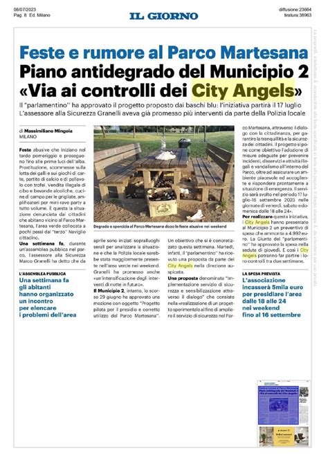 City Angels Italia On Twitter Milano Dal Luglio Iniziamo I