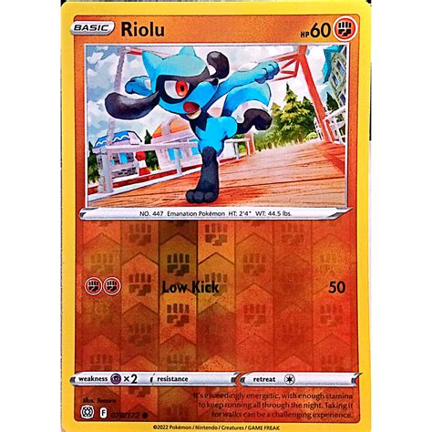 Pokemon TCG Riolu 078 172 Brilliant Stars Common Shopee Philippines