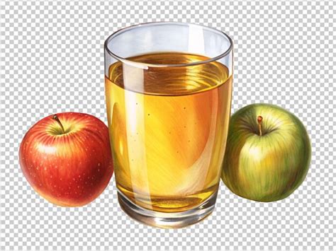 Premium PSD Glass Of Fresh Apple Juice