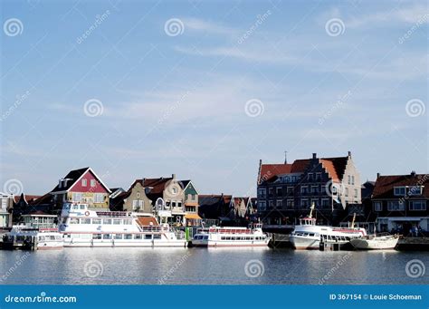 Volendam Harbour, Holland stock photo. Image of liner, blue - 367154