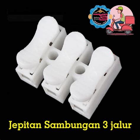 Jual Terminal Kabel Sambungan Jepit 3 Jalur Quick Connect 3 Wire