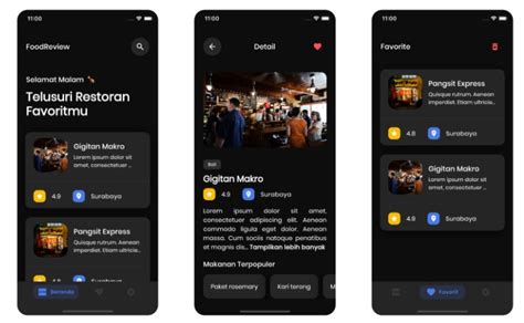 FoodReview : an app for restaurant review built with flutter