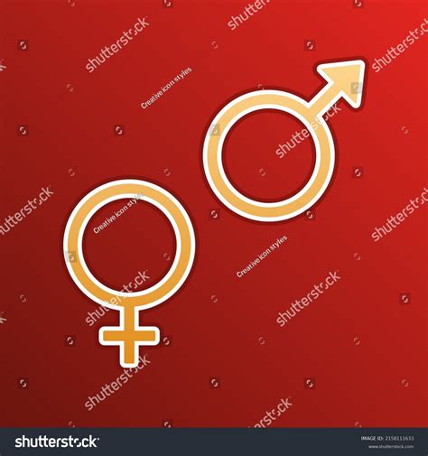 Sex Symbol Sign Golden Gradient Icon Stock Vector Royalty Free