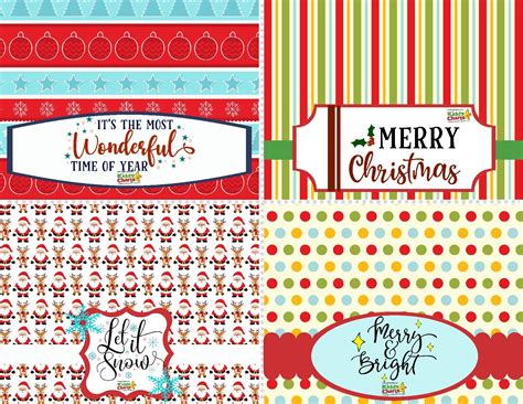 Free Printable Christmas Treat Bag Toppers