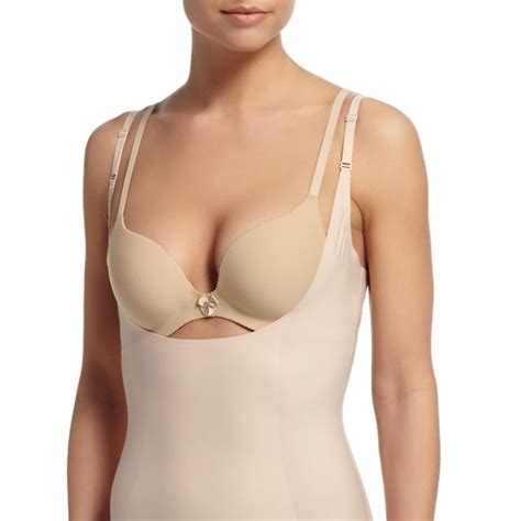 SPANX Intimates Sleepwear Spanx Thinstincts Openbust Midthigh Bodysuit Nude Poshmark