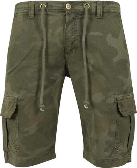 Urban Classics Camo Cargo Shorts Olive