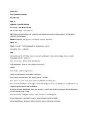Soap Note Week Docx Name A A Race Hispanic American Sex Female Age Allergies