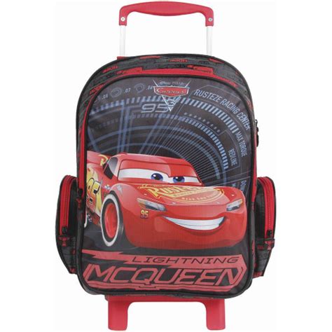 Mochila De Rodinhas Lancheira Estojo Carros 30089 30087 30085