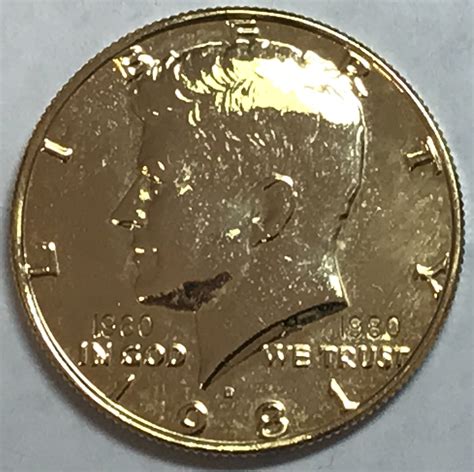 K Gold Plated D Kennedy Half Dollar Property Room