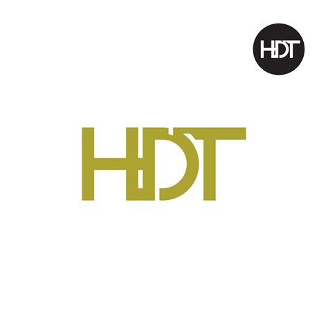 Letter HDT Monogram Logo Design 35800607 Vector Art at Vecteezy