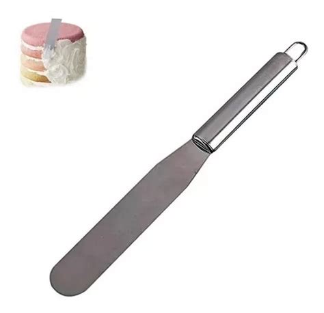 Esp Tula Confeiteiro Profissional Cm Reta Inox Bolo Parcelamento