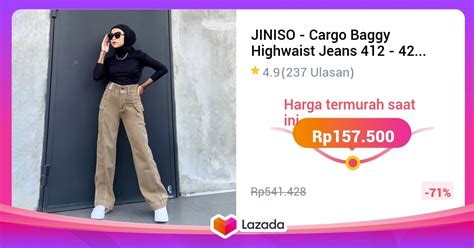 JINISO Cargo Baggy Highwaist Jeans 412 422 HANDS UP