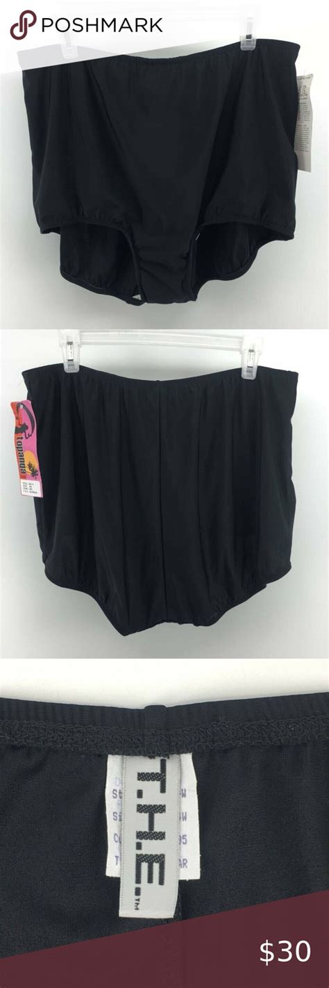 Topanga By T H E Womens Swim Shorts Black Bottoms Swim Shorts Women Black Bottoms Gym