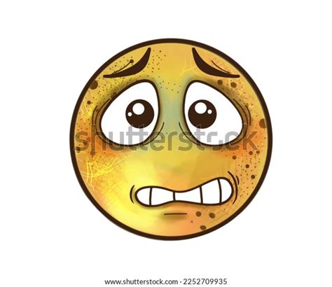 Stressed Emoji Hand Drawn Coloring Style Stock Illustration 2252709935 ...