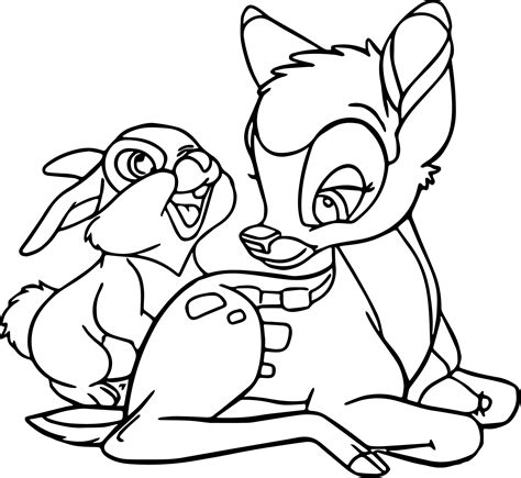 Bambi Bunny Cute Coloring Pages Cartoon Coloring Pages Cute Coloring