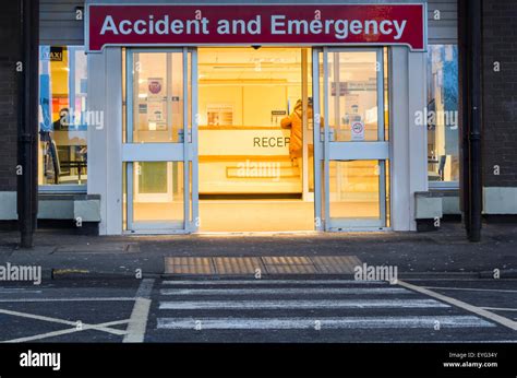 NHS Hospital Accident And Emergency Entrance England UK Stock Photo