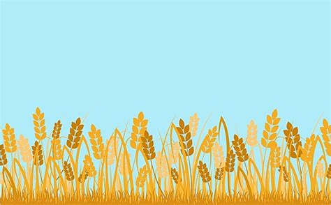 Cartoon Image Of A Landscape With Wheat Fields Vector Cornfield