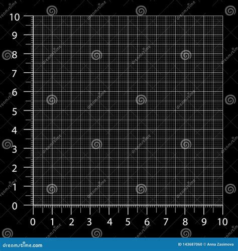 Red Medida Gr Fico Que Traza Rejilla Regla De La Esquina Con Los