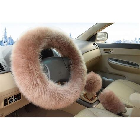 Faux Fur Steering Wheel Cover Set Steering Wheel Cover Car Wheels