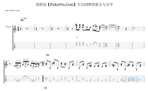 【乐队总谱】《珍惜你的爱》 Gtp吉他谱 Guitar Pro可视听多音轨动态谱 谱酷屋