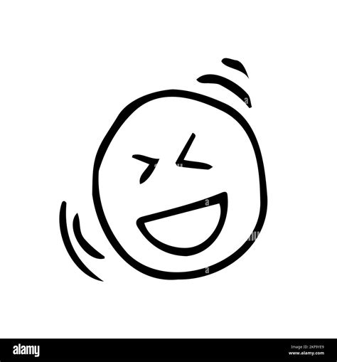 Happy emoji emoticon smiley face Black and White Stock Photos & Images - Alamy