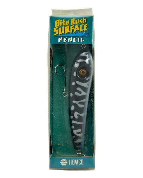 TIEMCO BITE RUSH SURFACE PENCIL Fishing Lure — SILVER BLACK – Toad Tackle