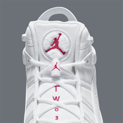 The Jordan 6 Rings Appears in a Bright White and Red Arrangement ...