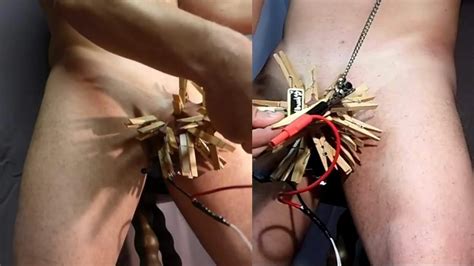 Clothes Pins Cock Clamps Electrostim Cum Ejac Gay Man Porn Feat Paulannie Xhamster