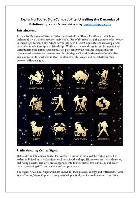 Exploring Zodiac Sign Compatibility..... | PDF