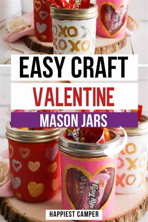 Painted Mason Jar Craft For Valentine S Day Valentine Mason Jar