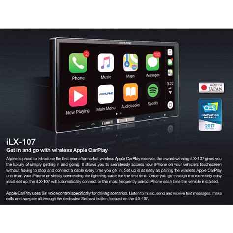 New Release Alpine ILX 107 Wireless Apple CarPlay Station Sound Garage