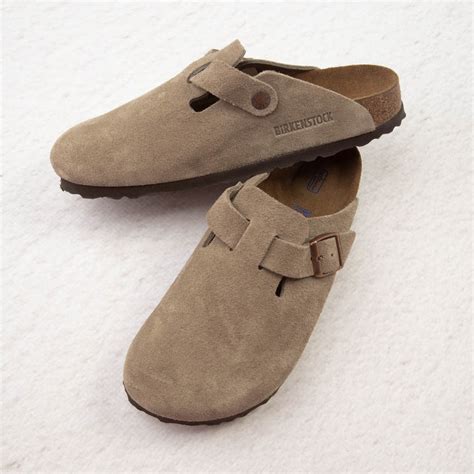 Womens Birkenstock Boston Soft Footbed Clog Taupe Journeys