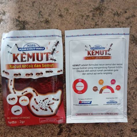 Jual Kemut 2 Gram Umpan Pembasmi Racun Semut Dan Kecoa Shopee Indonesia